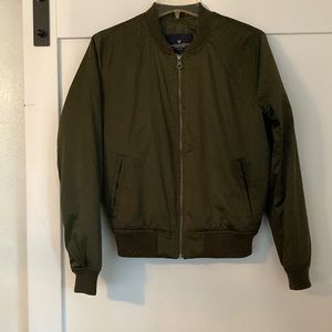 American Eagle army green bomber jacket